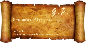 Grosman Piroska névjegykártya